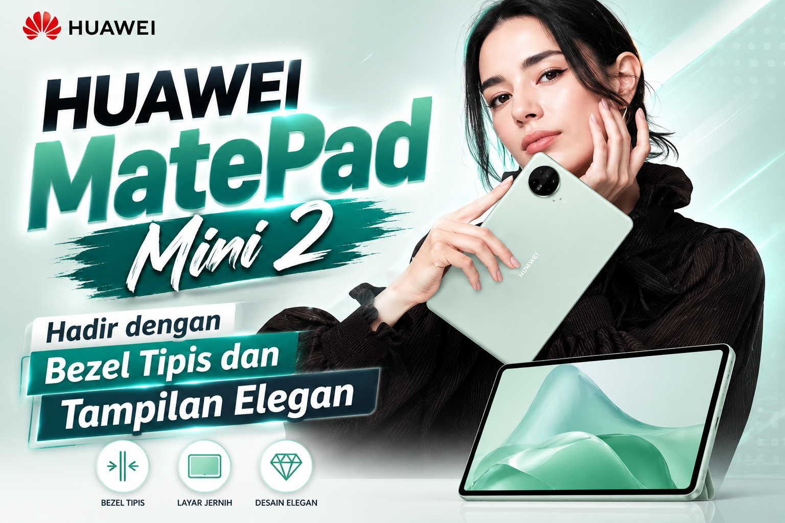 Huawei MatePad Mini 2 Hadir dengan Bezel Tipis dan Tampilan Elegan