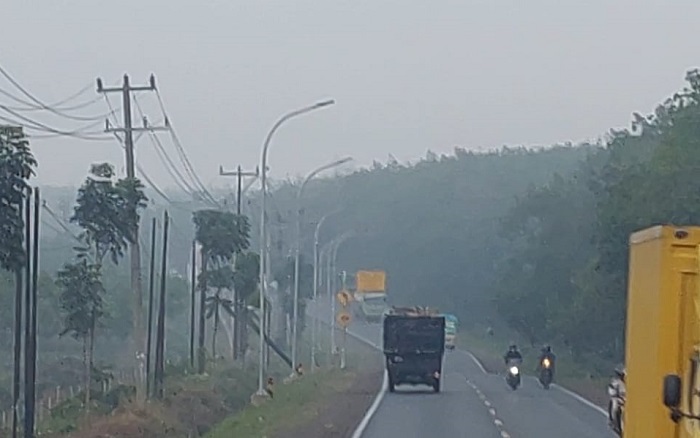 Kabupaten Banyuasin Dilanda Kabut Asap Karhutla, Masyarakat Diimbau Hindari Polusi Udara dan Jaga Kesehatan