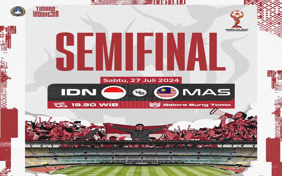 Jadwal Semifinal Piala AFF U-19 2024: Timnas Indonesia U-19 Melawan Malaysia, Australia Bertemu Thailand