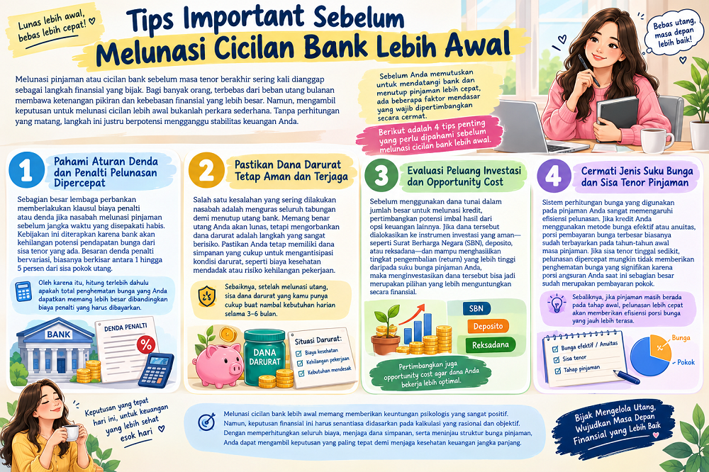 Tips Important Sebelum Melunasi Cicilan Bank Lebih Awal