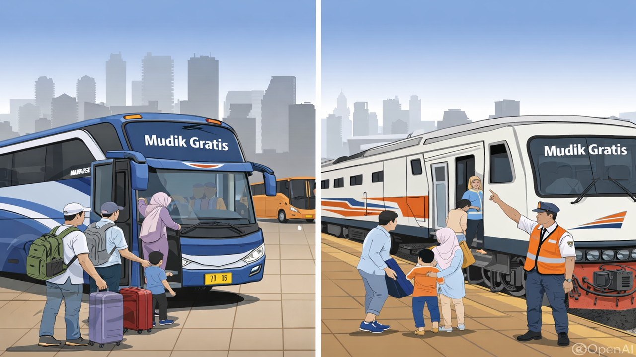 Mudik Gratis 2026 Makin Meriah, Bus dan Kereta Disiapkan untuk Rute Jawa–Sumatera