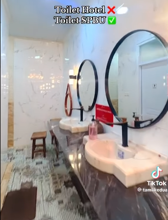 Toilet Mewah SPBU di Sukabumi Bikin Pengunjung Betah