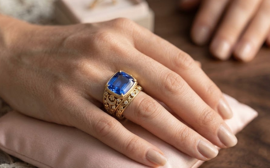 Cincin Emas Moonstone, Sentuhan Dreamy untuk Gaya Elegan dan Aesthetic