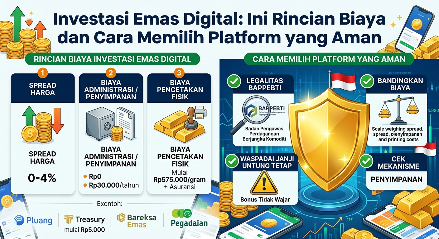 Investasi Emas Digital: Ini Rincian Biaya dan Cara Memilih Platform yang Aman