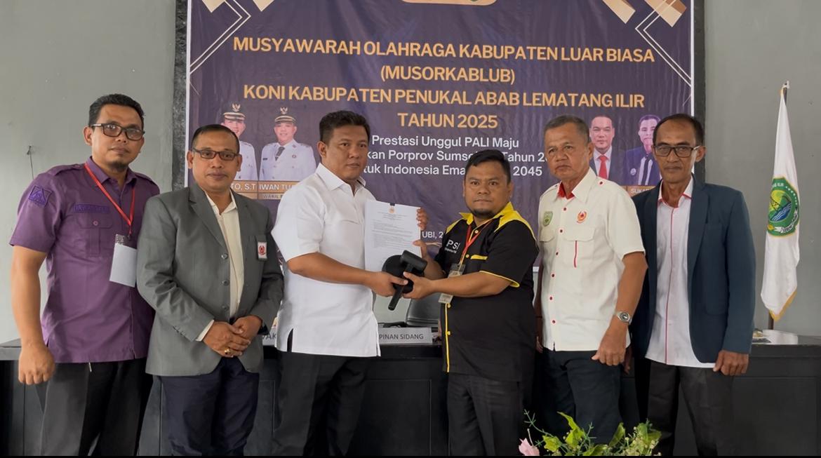 Demokratis! Firman Irpama Resmi Jabat Ketua KONI PALI Periode 2025-2029