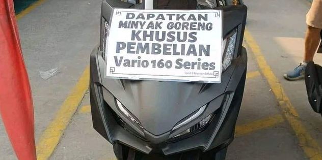 Kabar Gembira, Beli Motor Honda Vario 160 Gratis Minyak Goreng, Buruan Jangan Sampai Kehabisan