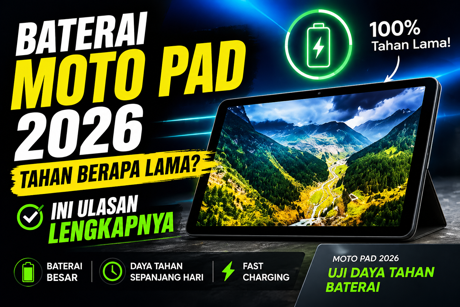Baterai Moto Pad 2026 Tahan Berapa Lama? Ini Ulasan Lengkapnya