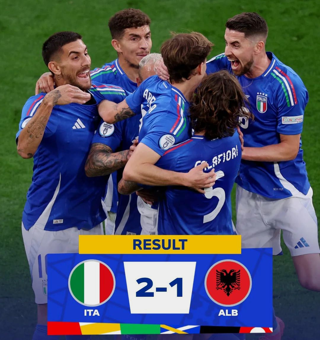 Sempat Tertinggal, Juara Bertahan Italia Akhirnya Unggul Atas Albania