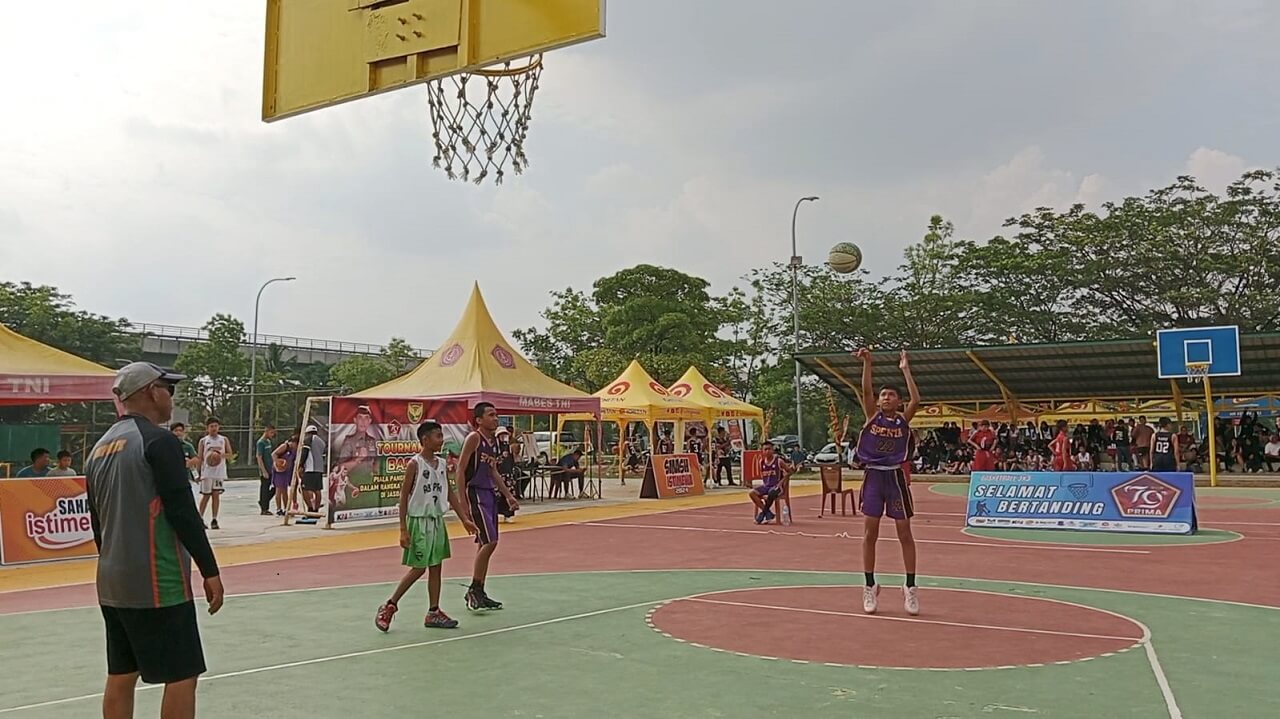 SMP Negeri 3 Palembang Taklukkan MTs Negeri 1 Prabumulih pada laga 3x3 Basketball Piala Pangdam II Sriwijaya