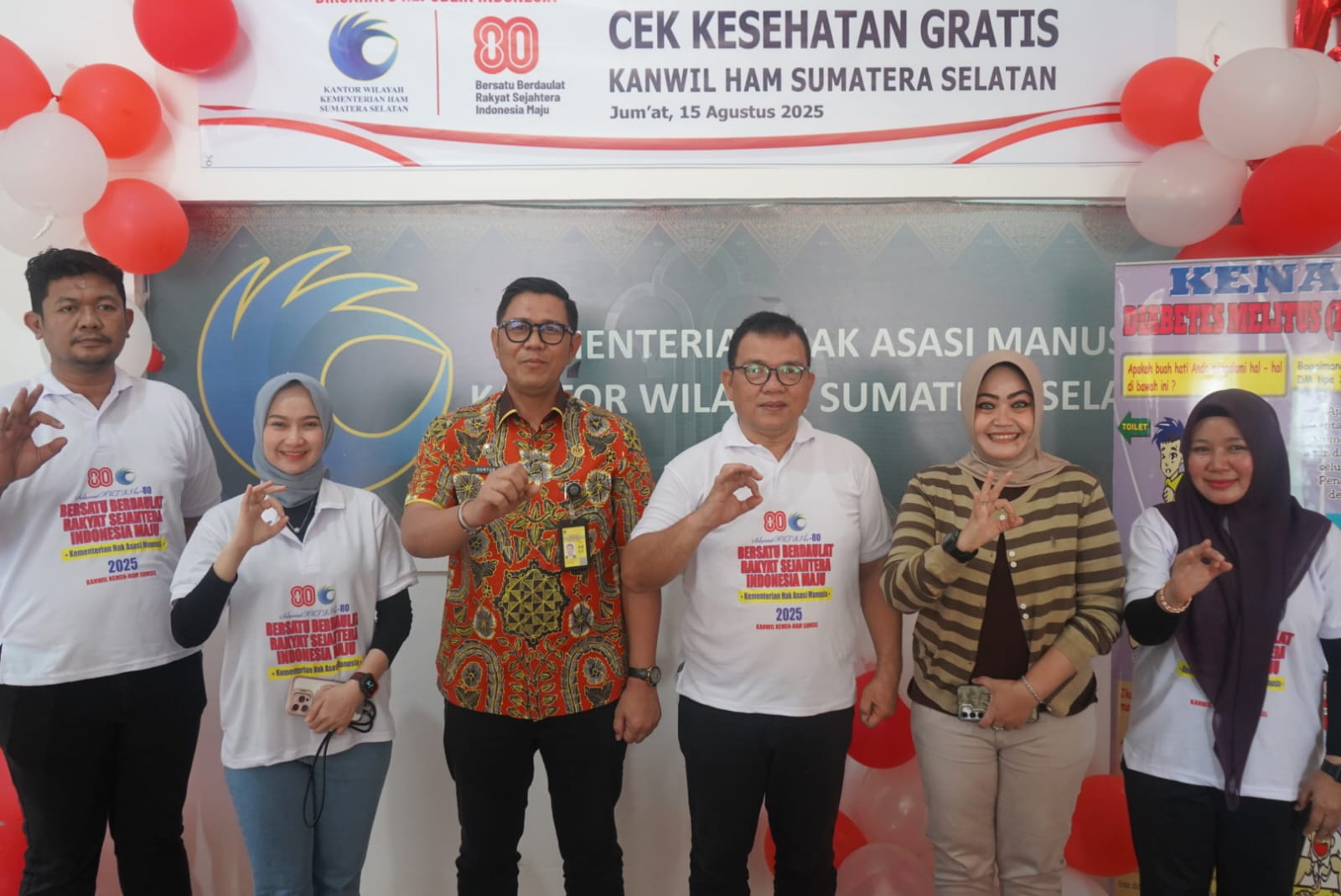 Kemenkum Sumsel Dukung Pemeriksaan Kesehatan Gratis Bagi Masyarakat