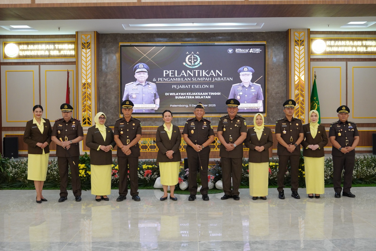 Nurhadi Puspandoyo Resmi Jabat Aspidsus Kejati Sumsel, Kajati: Segera Beradaptasi dan Tingkatkan Kinerja