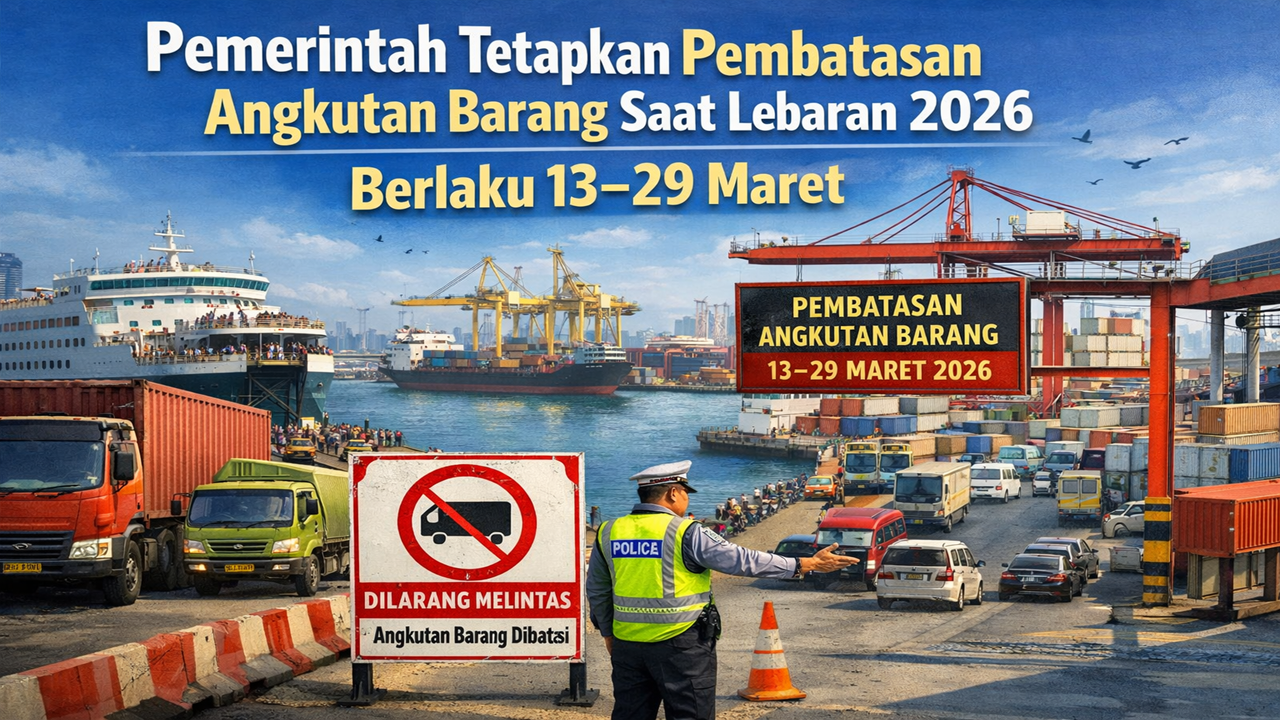 Pemerintah Berlakukan Pembatasan Truk Barang Selama Lebaran 2026, Efektif 13–29 Maret