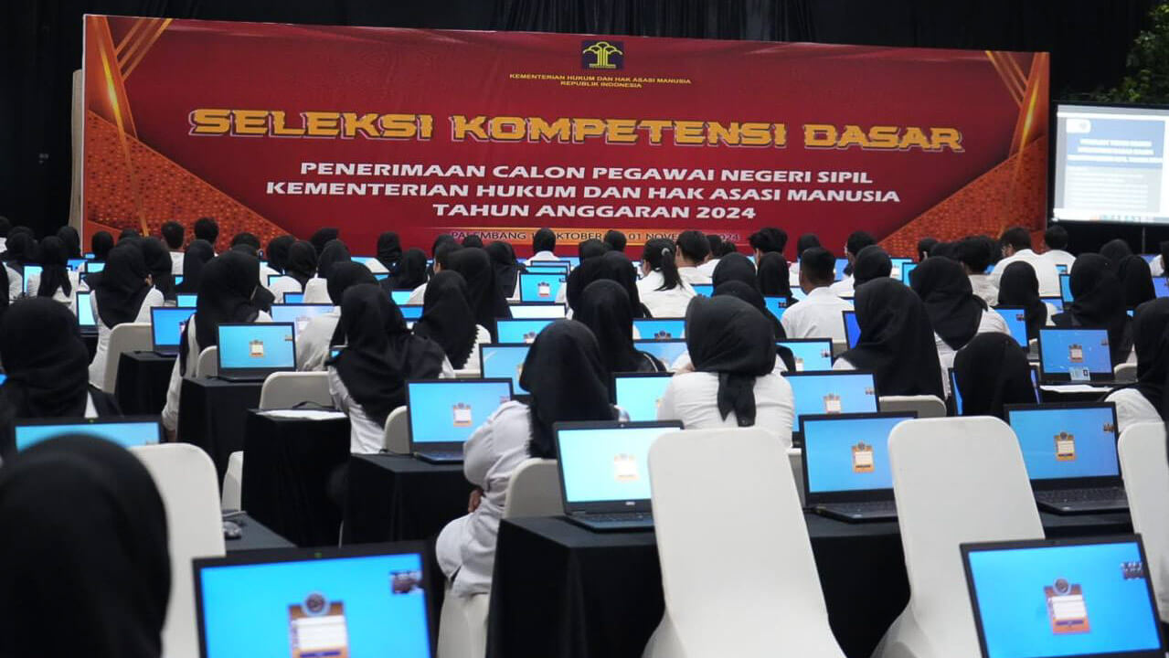 Ribuan Pelamar Kemenkumham Sumsel Adu Skor CAT dalam SKD CPNS 2024