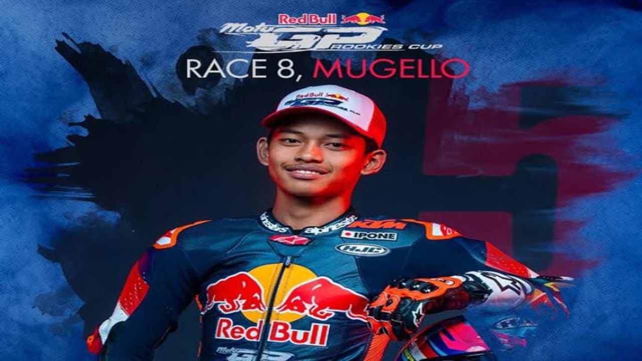 Pembalap Indonesia Veda Ega Bersinar di Mugello Red Bull Rookies Cup Italia 2025