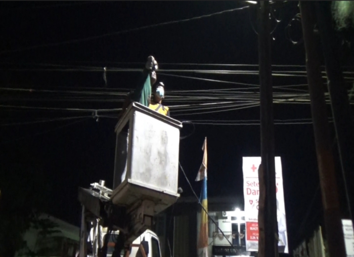 Ratusan Titik Lampu Jalan di Kota Palembang Telah Diperbaiki