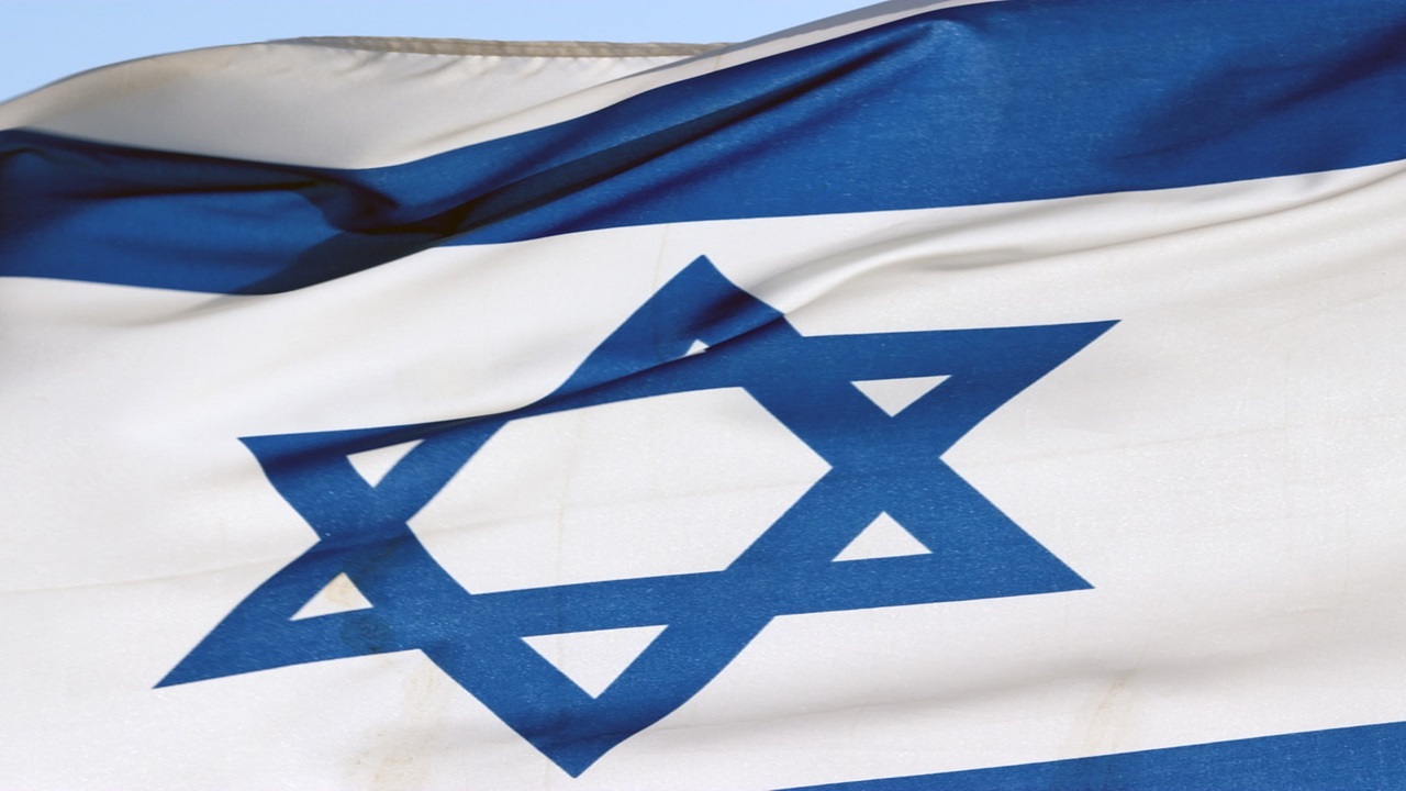 Sejarah Bendera Israel Dengan Latar Belakang Berwarna Putih, Dua Garis Biru Horizontal