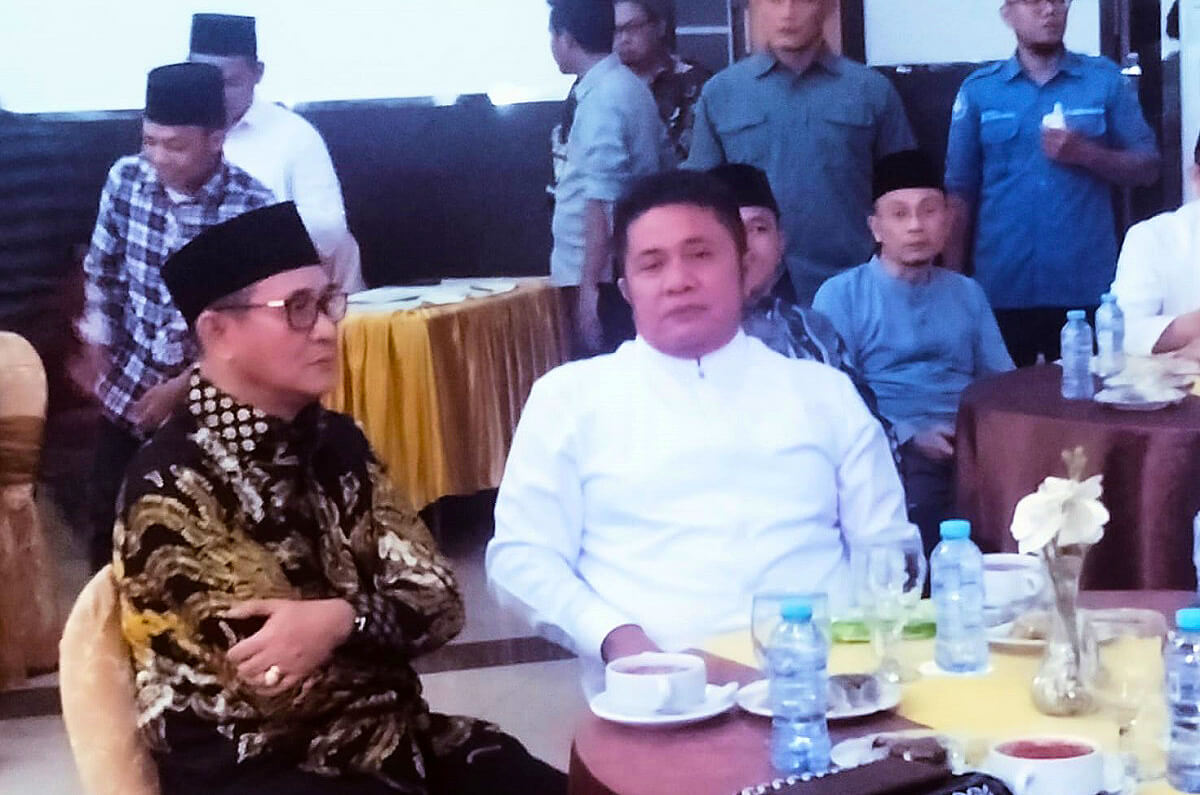 Herman Deru dan Heri Amalindo Duduk Bersebalahan di Acara Buka Bersama ICMI Orwil Sumsel