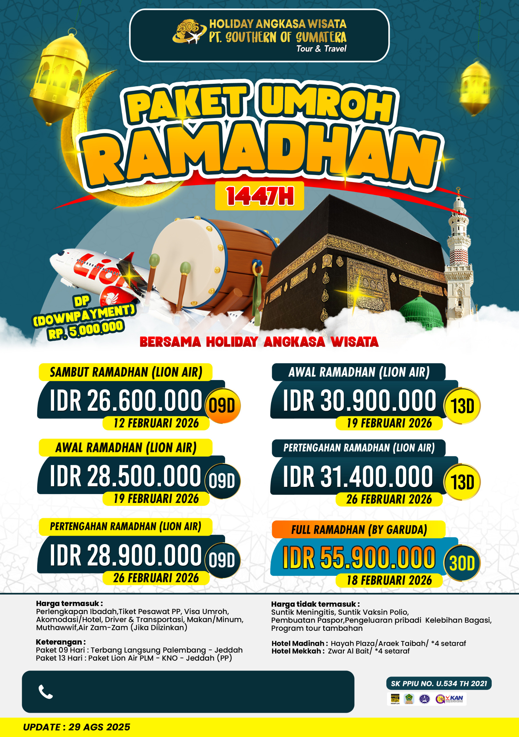 Umroh Ramadan 1447 H Bersama Holiday Angkasa Wisata, Raih Keutamaan Pahala Setara Haji