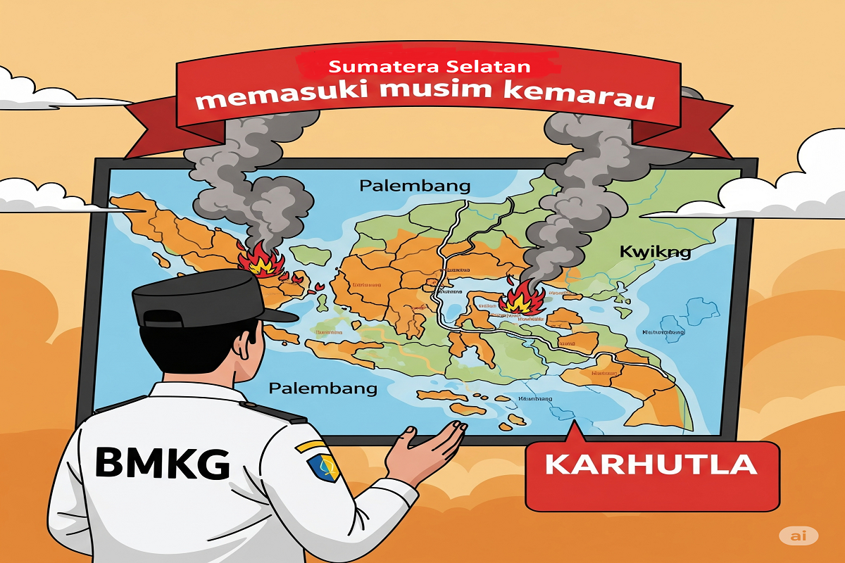 Sumsel Resmi Masuki Musim Kemarau, BMKG Ingatkan Waspada Karhutla
