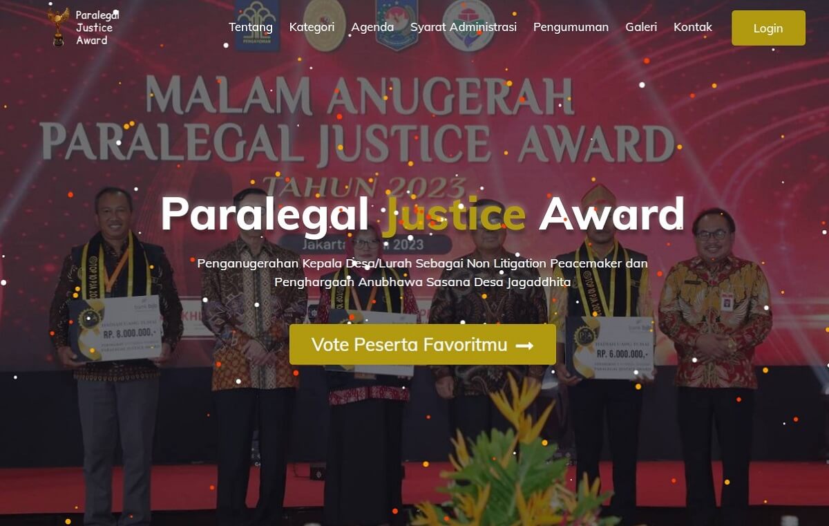 Paralegal Justice Award 2024, Kemenkumham Sumsel Kirim 12 Lurah dan Kades Terbaik