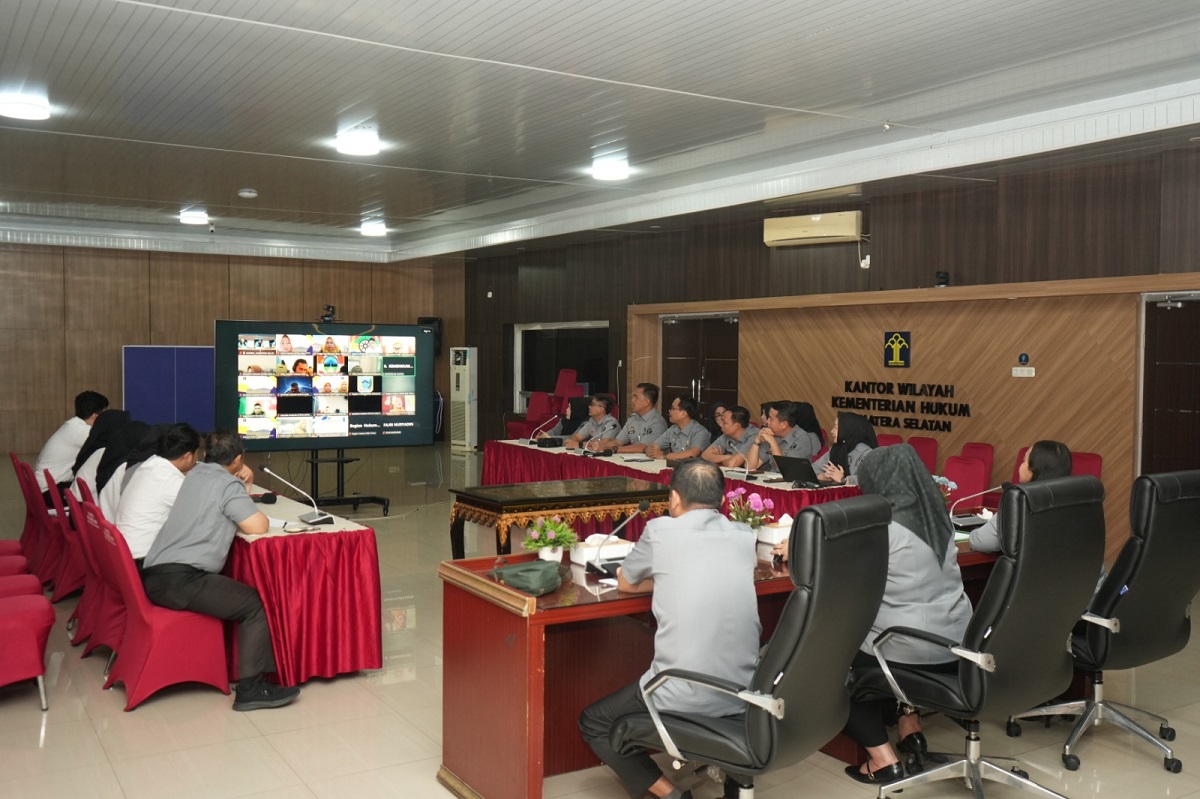 Kemenkum Sumsel Gelar Asistensi Virtual, Pastikan Pemda Siap Optimalkan Penilaian IRH Tahun Ini