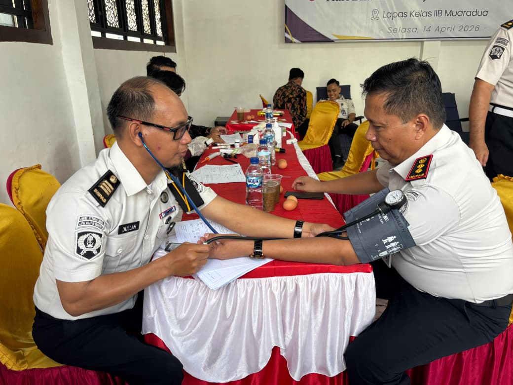 Perkuat Stok di OKU Selatan, HBP ke-62, Lapas Muaradua Gelar Donor Darah 
