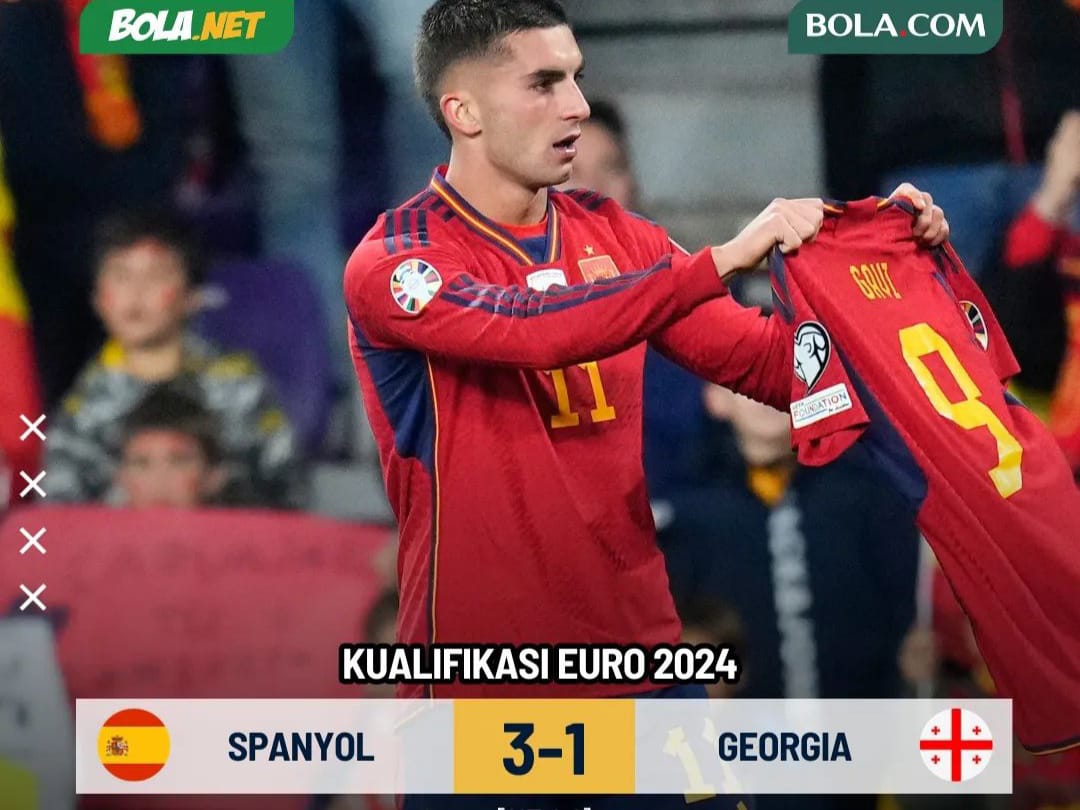 Kualifikasi Euro 2024, Timnas Spanyol Menghajar Timnas Georgia Laga Diwarnai Tangisan Gavi Karena Cedera