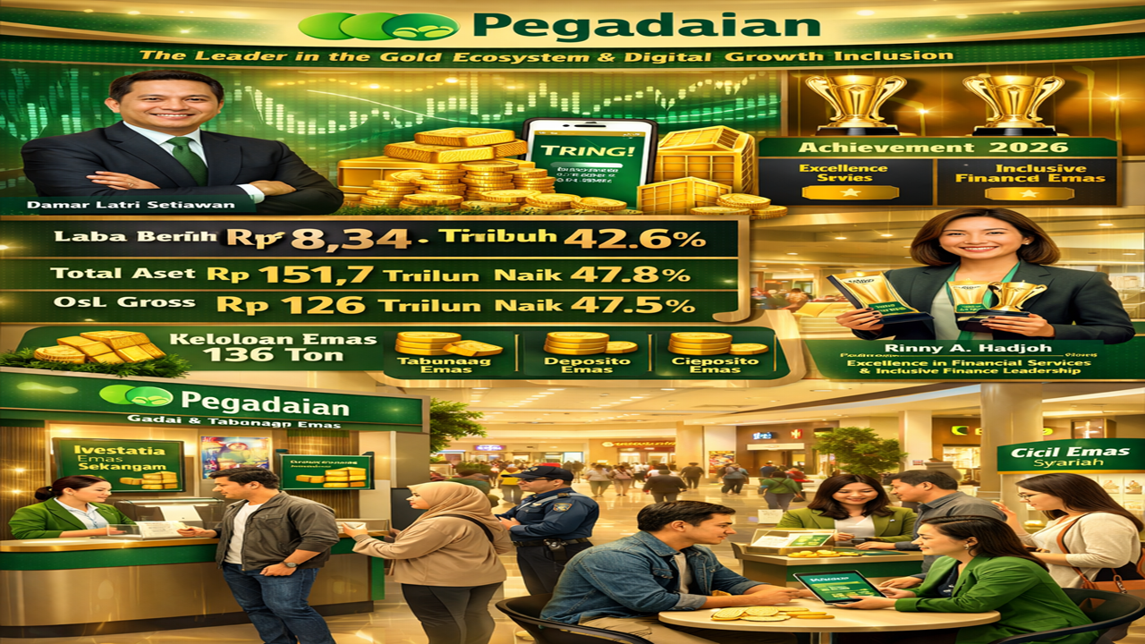 Pegadaian Bukukan Laba Tinggi, Layanan Digital dan Emas Jadi Andalan