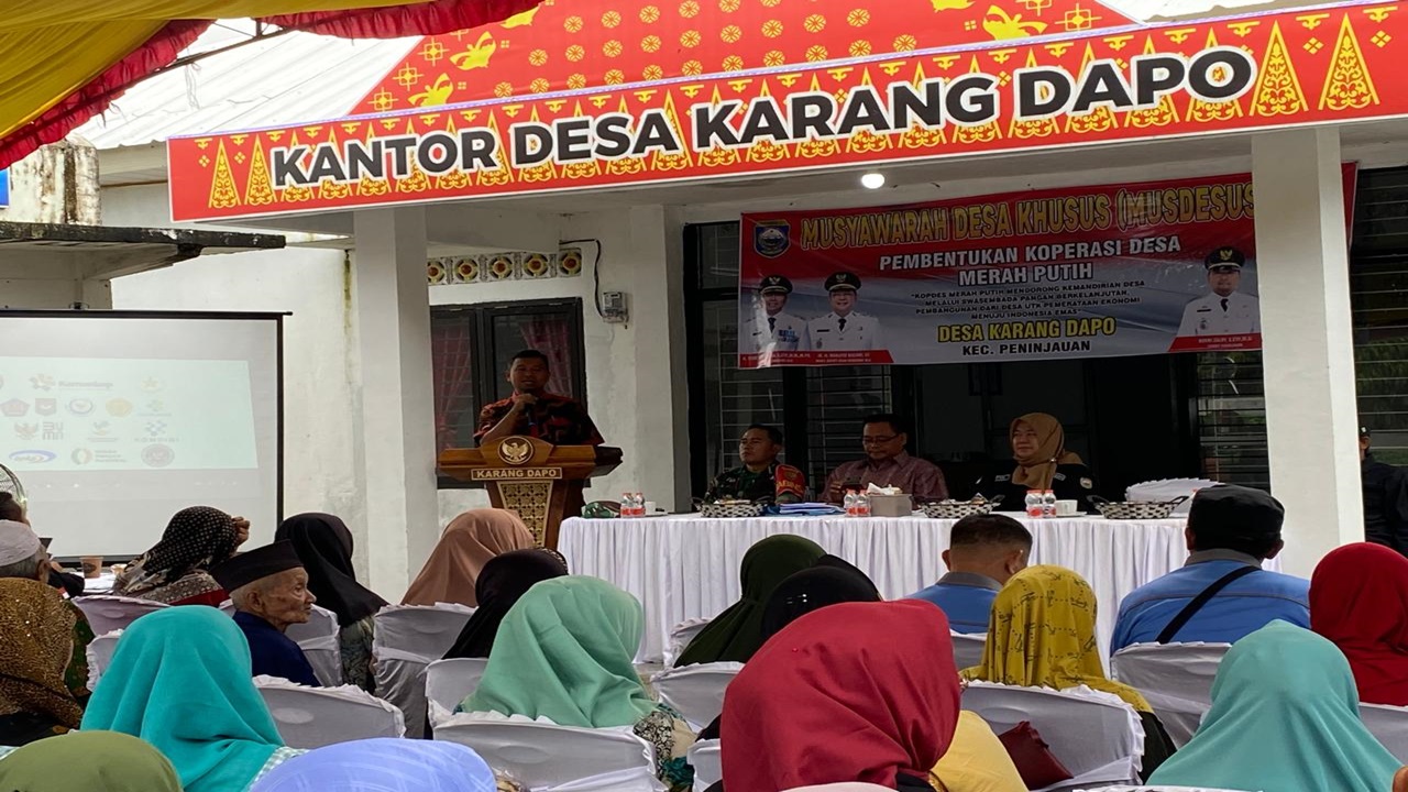 Atasi Kesulitan Ekonomi! Desa Karang Dapo Peninjauan OKU Bentuk Koperasi Merah Putih