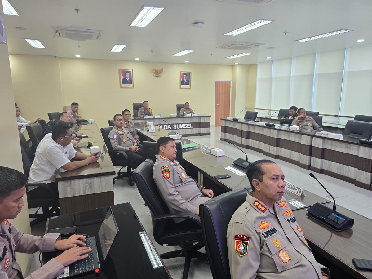 Bahas Ketahanan Pangan, Karo SDM & Irwasda Polda Sumsel Hadiri Rapat Virtual!