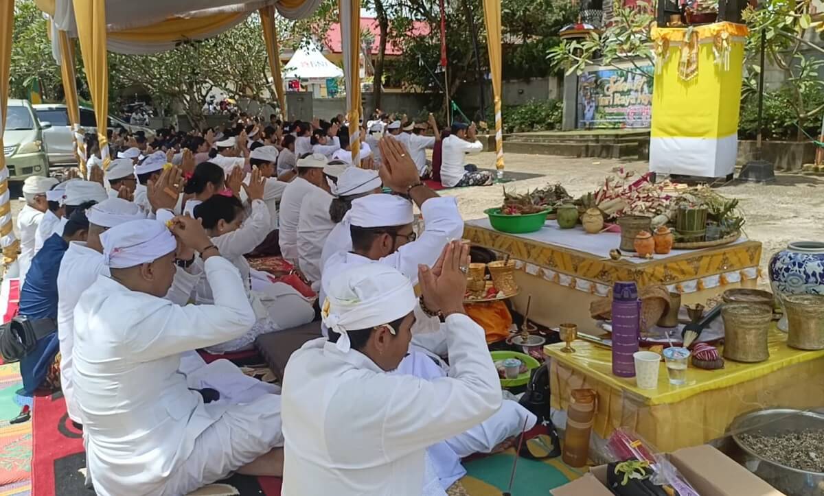 H-1 Hari Raya Nyepi, Pura Penataran Agung Sriwijaya Gelar Ritual Upacara Tawur Kesanga