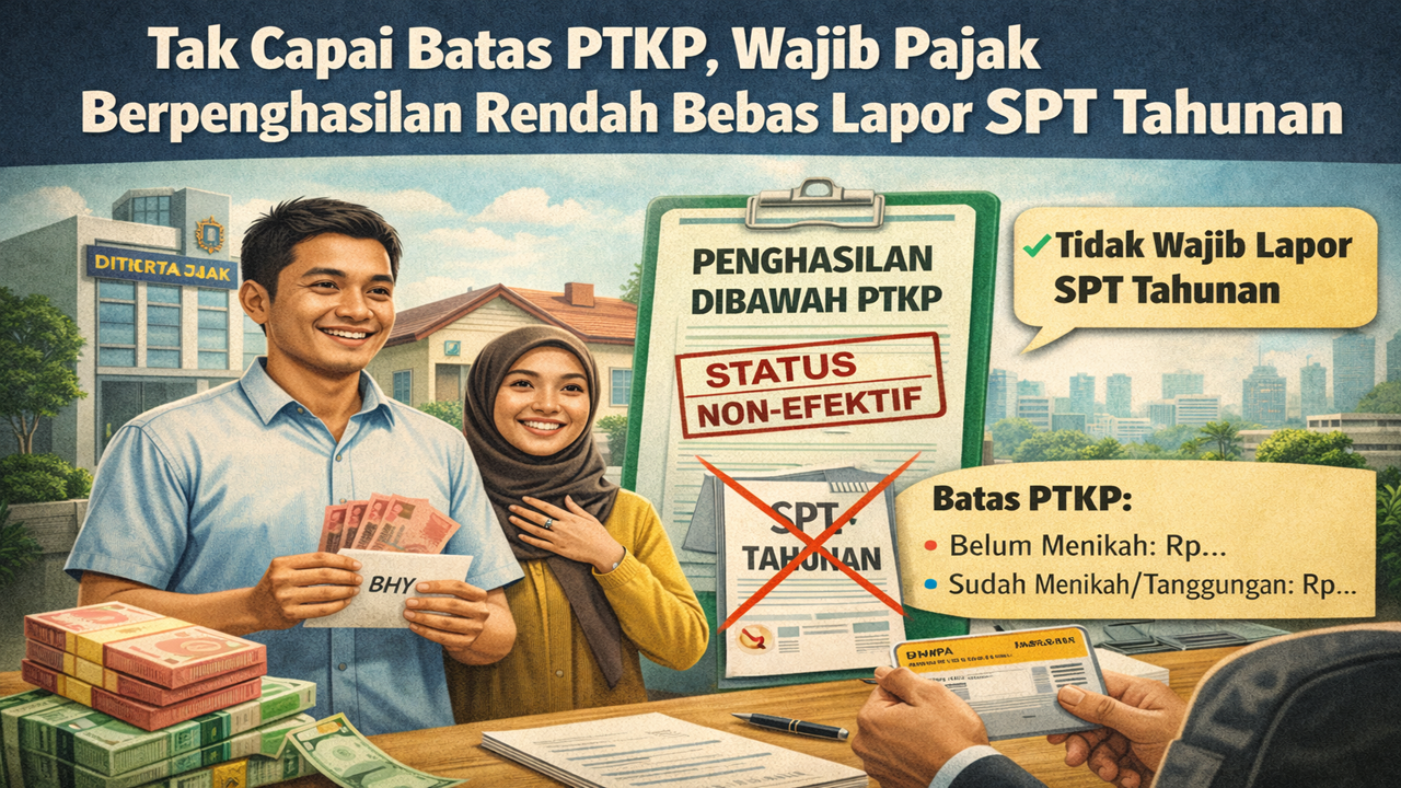 Tak Capai Batas PTKP, Wajib Pajak Berpenghasilan Rendah Bebas Lapor SPT Tahunan