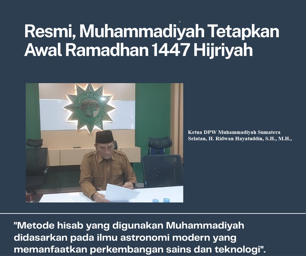 Muhammadiyah Tetapkan 1 Ramadhan 1447 Hijriyah Jatuh pada 18 Februari 2026