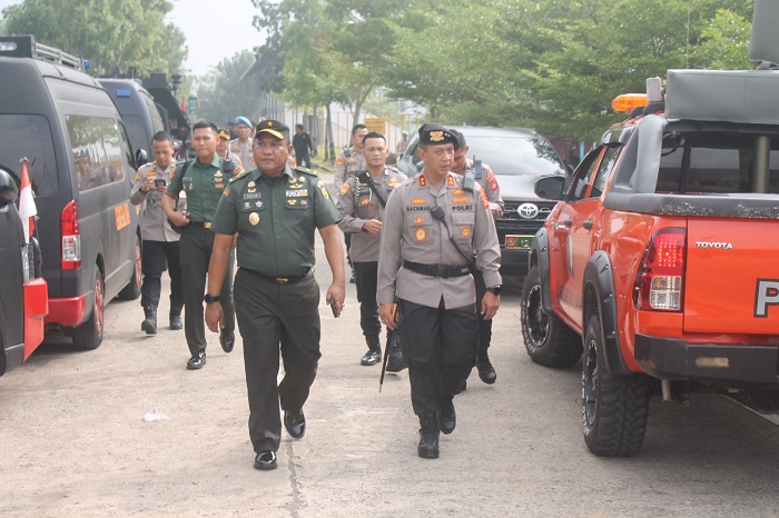 Kapolda Sumsel dan Kasdam II Sriwijaya Lakukan Apel Persiapan Pengamanan Kunjungan Wapres RI