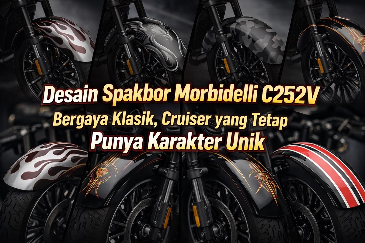 Desain Spakbor Morbidelli C252V Bergaya Klasik, Cruiser yang Tetap Punya Karakter Unik