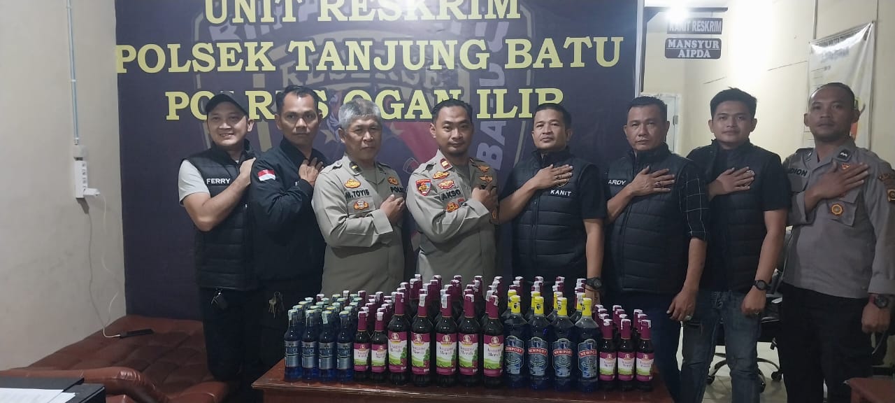 Razia Miras, Puluhan Botol Disita di Tanjung Batu