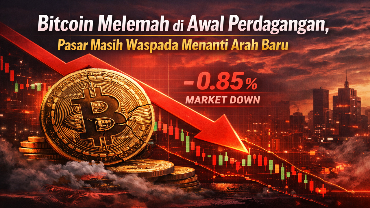 Bitcoin Melemah di Awal Perdagangan, Pasar Masih Waspada Menanti Arah Baru