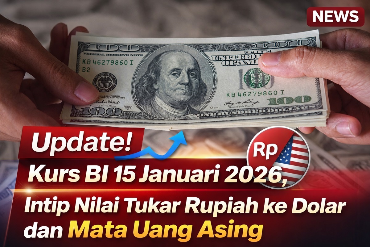 Update! Kurs BI 15 Januari 2026, Intip Nilai Tukar Rupiah ke Dolar dan Mata Uang Asing