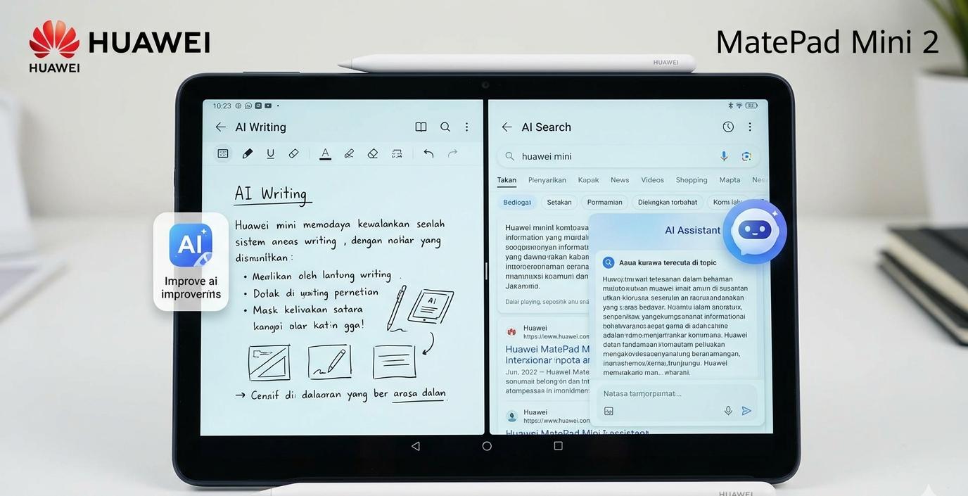 Huawei MatePad Mini 2 Tawarkan Fitur AI Writing dan AI Search