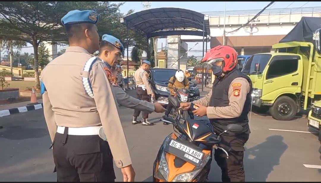 WADUH! 6 Unit Sepeda Motor Anggota Polrestabes Palembang Terjaring Rasia Propam