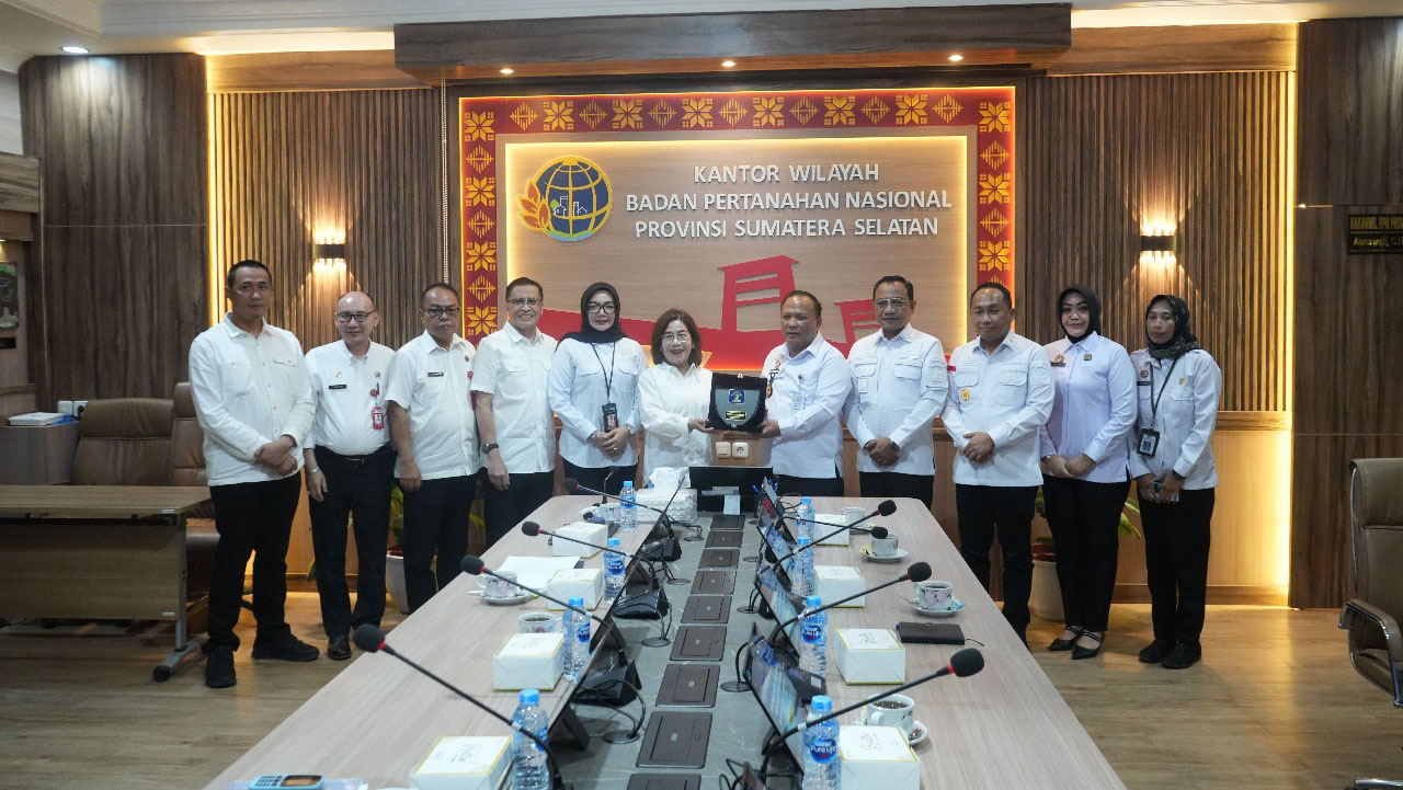 Kakanwil Kemenkum Sumsel Koordinasi dengan BPN Sumsel Terkait Penertiban Aset Tanah Rumah Dinas