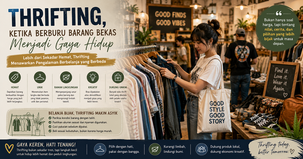 Thrifting, Ketika Berburu Barang Bekas Menjadi Gaya Hidup