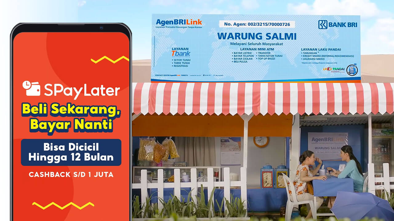 Biaya Terjangkau Bisa di Mana Saja, Bayar ShopeePayLater Lewat Agen BRILink