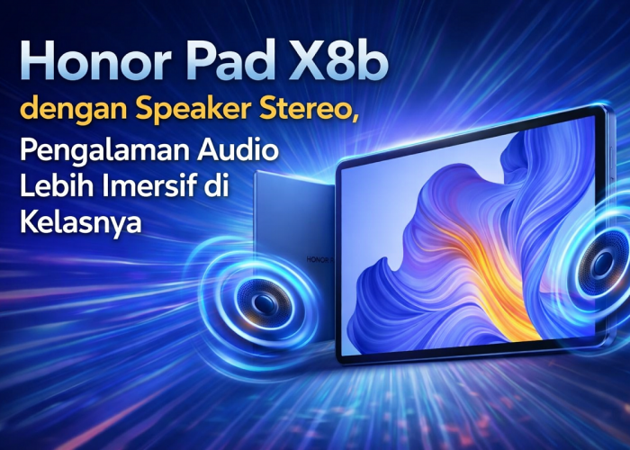 Honor Pad X8b dengan Speaker Stereo, Pengalaman Audio Lebih Imersif di Kelasnya