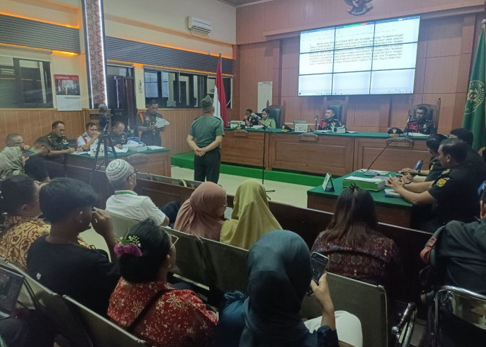 Dilmil l/04 Palembang Gelar Sidang Perdana 2 Oknum TNI Penembakan 3 Anggota Polisi