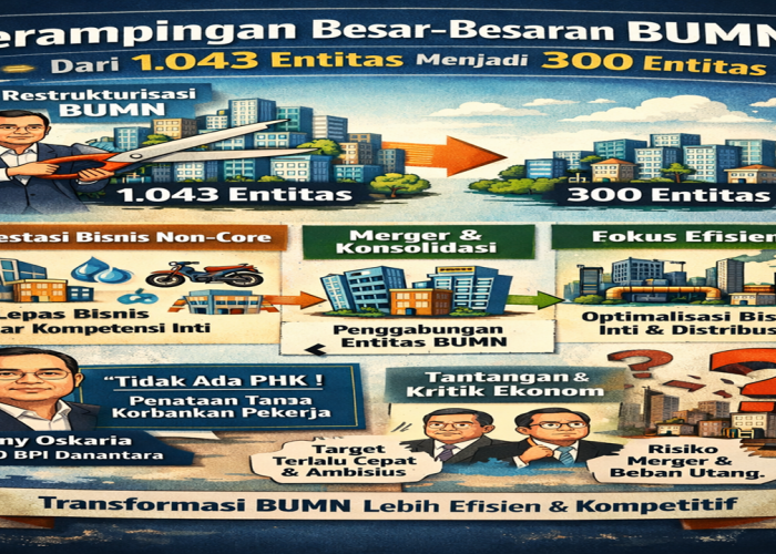 Danantara Targetkan Perampingan Besar-Besaran BUMN, Entitas Dipangkas dari 1.043 Jadi 300