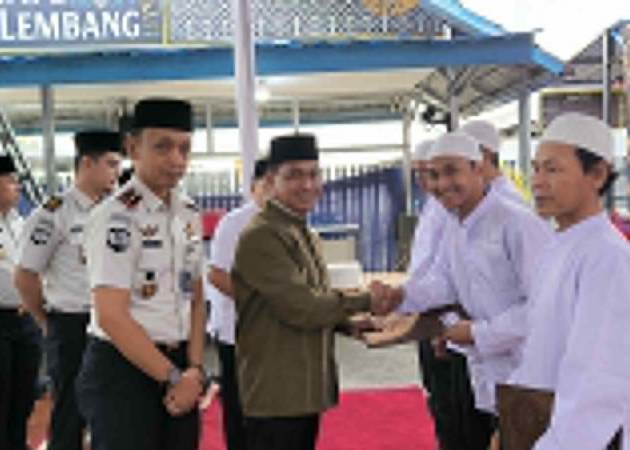 Momen Idul Fitri 1447 H, 8 Napi di Rutan Kelas I Palembang Langsung Bebas 