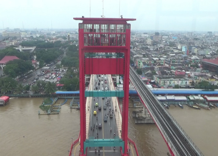 Pembukaan Wisata Tower Jembatan Ampera Masih Terbatas Untuk Umum 