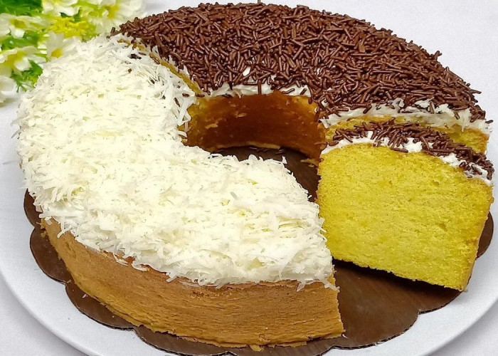 Kreasi Menarik Bolu Santan Labu Kuning dengan Topping Cokelat dan Keju