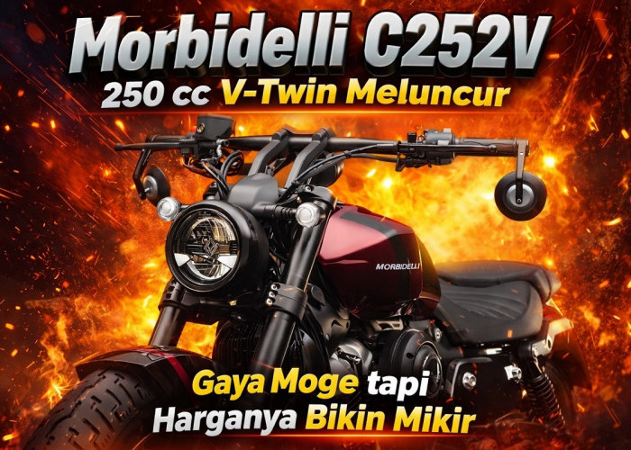 Morbidelli C252V 250 cc V-Twin Meluncur, Gaya Moge tapi Harganya Bikin Mikir